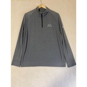 G/FORE Quarter Zip Pullover Mens Large Gray Gozzer Ranch Golf Performance Tech